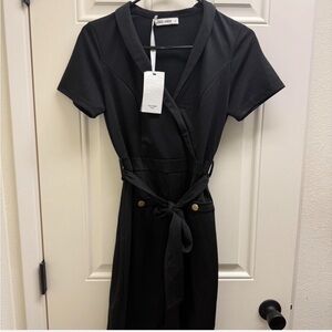 Grace Karin Elegant Black Midi Dress